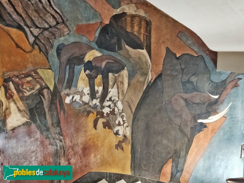 Barcelona - Plaça Catalunya, 5-6. Pintures murals (Foto: Anna Corcoll, 2021) Barcelona - Plaça Catalunya, 5-6. Pintures murals