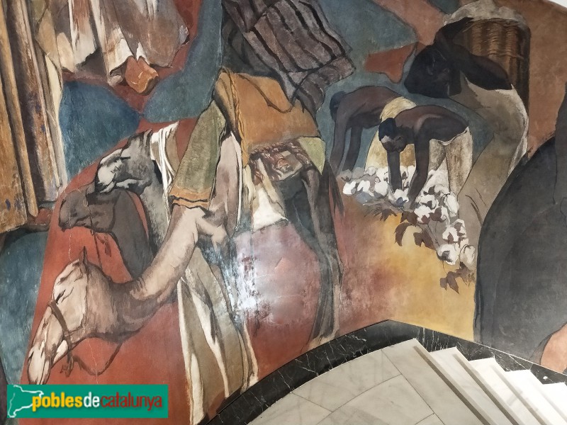 Barcelona - Plaça Catalunya, 5-6. Pintures murals (Foto: Anna Corcoll, 2021) Barcelona - Plaça Catalunya, 5-6. Pintures murals