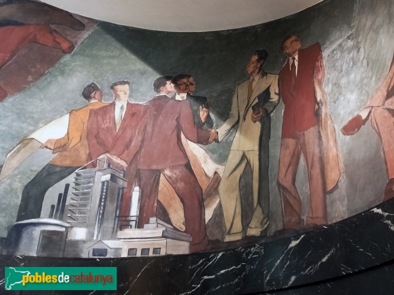 Barcelona - Plaça Catalunya, 5-6. Pintures murals (Foto: Anna Corcoll, 2021) Barcelona - Plaça Catalunya, 5-6. Pintures murals