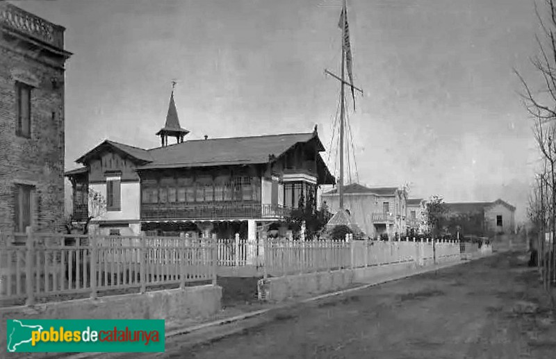 Vilassar de Mar - Can Lari. Postal antiga (Foto: Albert Esteves, 2021) Vilassar de Mar - Can Lari. Postal antiga