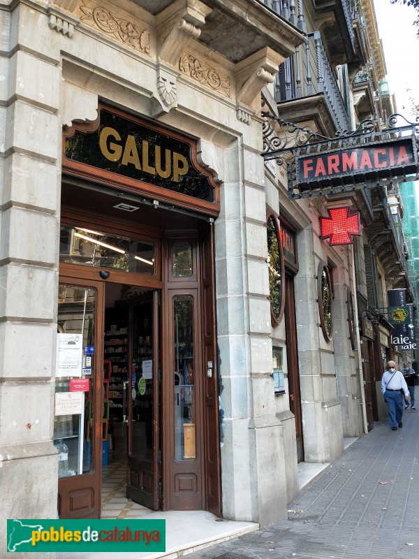 Barcelona - Farmàcia Galup (Foto: Anna Corcoll, 2021) Barcelona - Farmàcia Galup