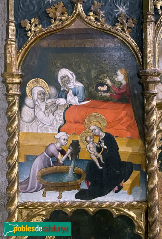 Museu Diocesà - Retaule de Sant Joan Baptista. Naixement de sant Joan (Foto: Albert Esteves, 2022) Museu Diocesà - Retaule de Sant Joan Baptista. Naixement de sant Joan