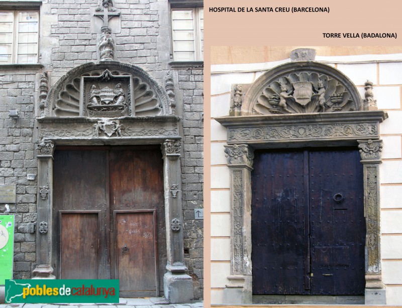Comparativa de l'Hospital de la Santa Creu i la Torre Vella (Foto: Albert Esteves) Comparativa de l'Hospital de la Santa Creu i la Torre Vella