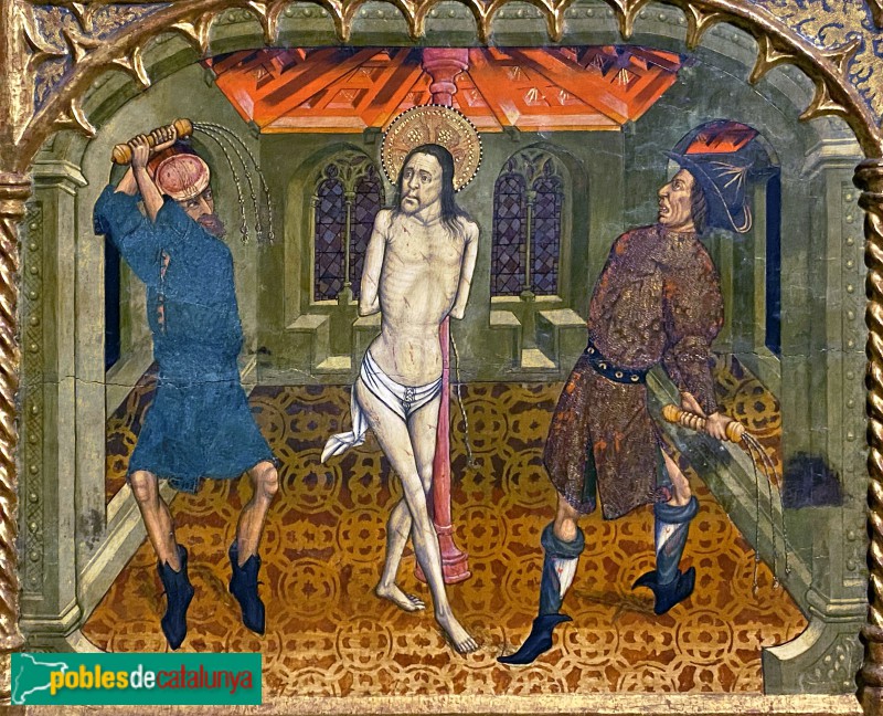 Terrassa - Retaule de Sant Miquel. Flagel·lació (Foto: Albert Esteves, 2022) Terrassa - Retaule de Sant Miquel. Flagel·lació