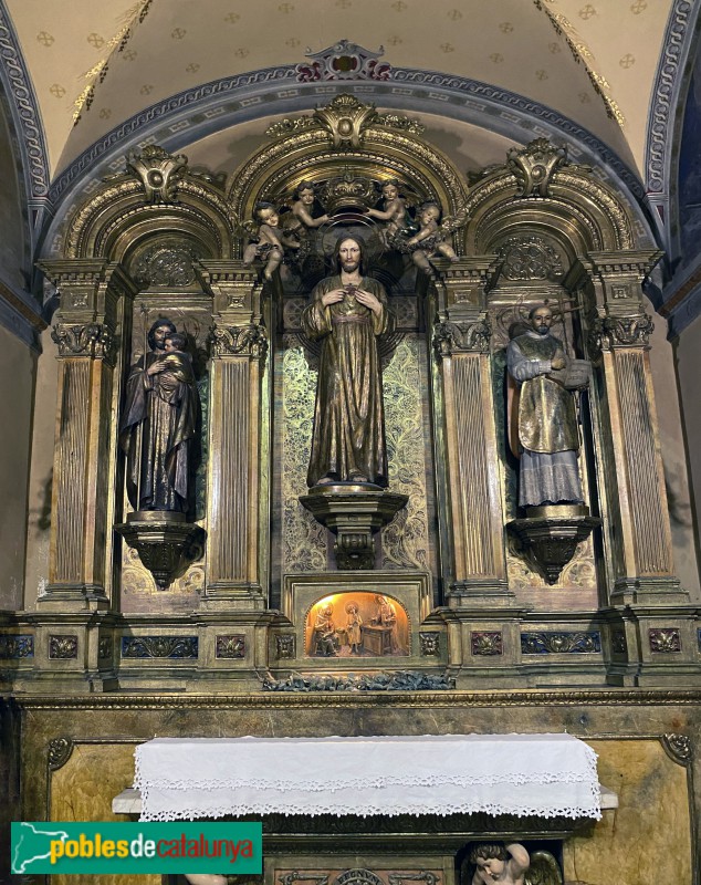 Altar del Sagrat Cor de Jesús (Projecte, Joan Amigó, 1952) (Foto: Albert Esteves, 2022) Altar del Sagrat Cor de Jesús (Projecte, Joan Amigó, 1952)