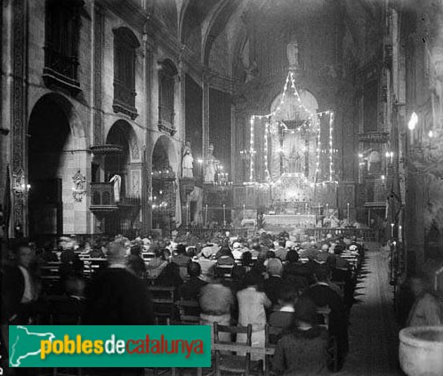 Sant Celoni - Església de Sant Martí (Foto: <i>Albert Oliveras -Arxiu fotogràfic Centre Excursionista de Catalunya-</i>, 1926) Sant Celoni - Església de Sant Martí