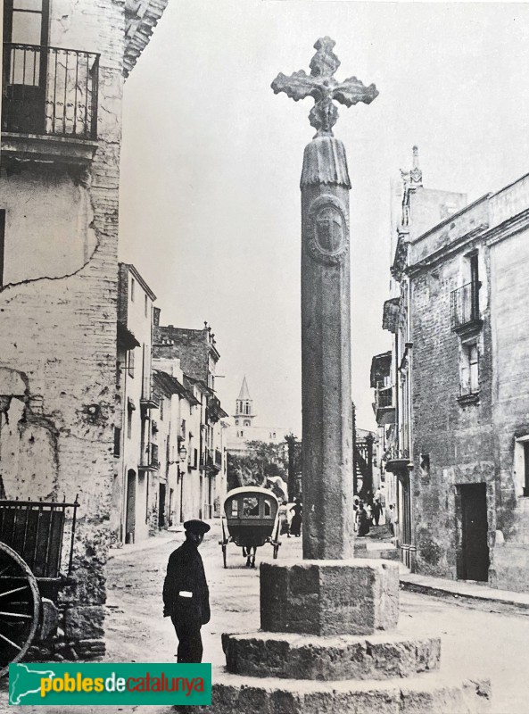 Piera - Creu antiga (destruïda) (Foto: <i>Albert Bastardes. Les Creus al Vent</i>, 1916) Piera - Creu antiga (destruïda)