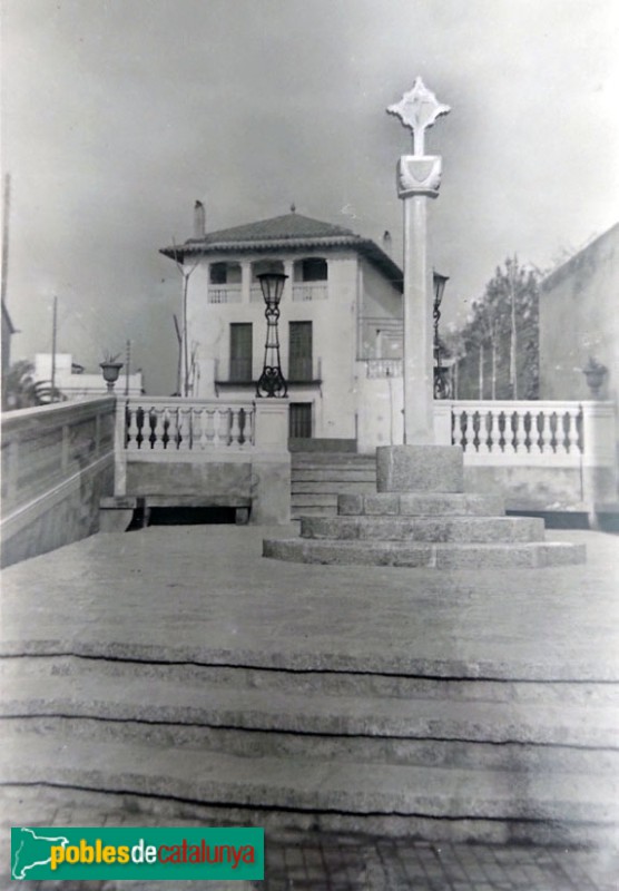 Piera - Creu de la Plaça. Postal antiga Piera - Creu de la Plaça. Postal antiga