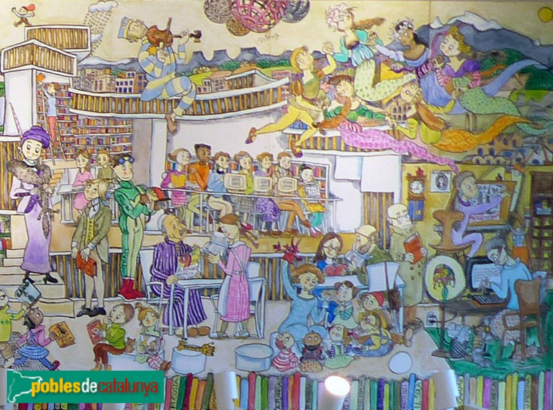 Vic - Biblioteca Pilarin Bayés. Mural