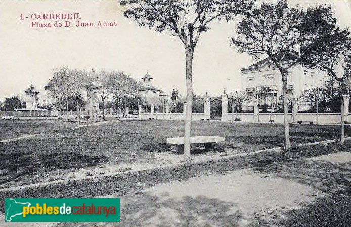 Cardedeu - Plaça Amat. Postal antiga Cardedeu - Plaça Amat. Postal antiga