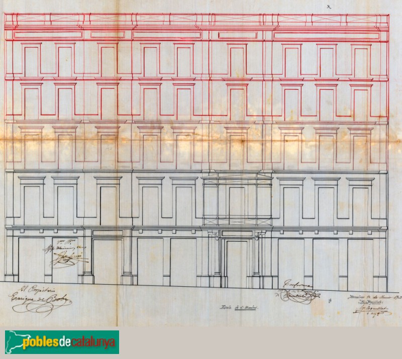 Barcelona - Balmes, 30. Plànol original (Arxiu Municipal Contemporani de Barcelona) (Foto: 2023) Barcelona - Balmes, 30. Plànol original (Arxiu Municipal Contemporani de Barcelona)