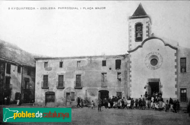 Aiguafreda - Plaça Major. Postal antiga Aiguafreda - Plaça Major. Postal antiga