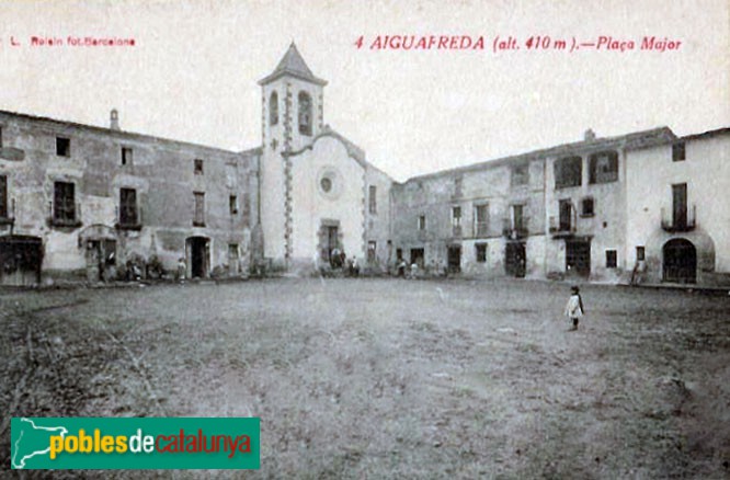Aiguafreda - Plaça Major. Postal antiga Aiguafreda - Plaça Major. Postal antiga