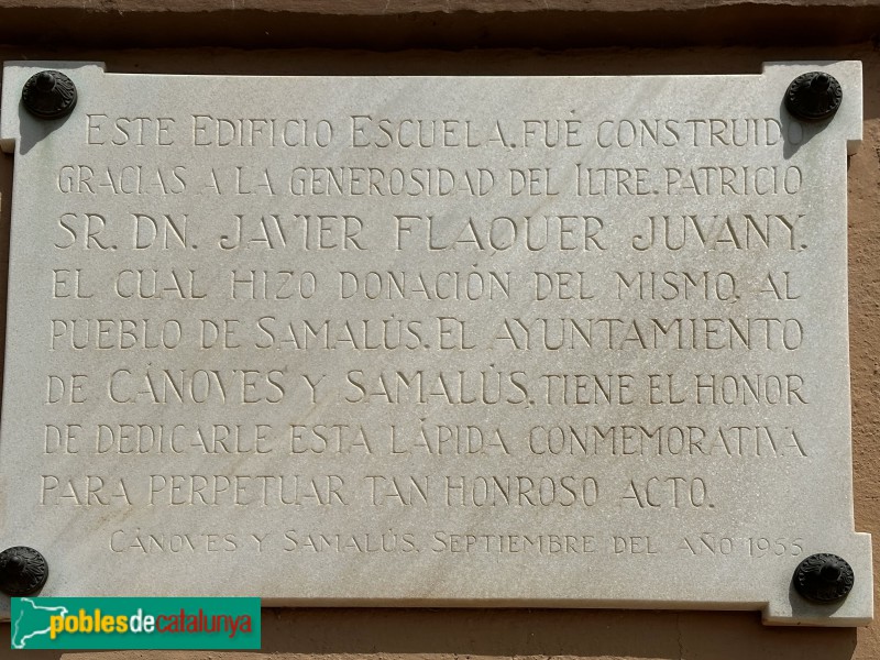 Cànoves i Samalús - Escoles de Samalús