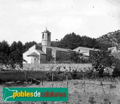 Gualba - Església de Sant Vicenç (Foto: Lluís Estasen -Arxiu Fotogràfic Centre Excursionista de Catalunya-, 1915-35) Gualba - Església de Sant Vicenç