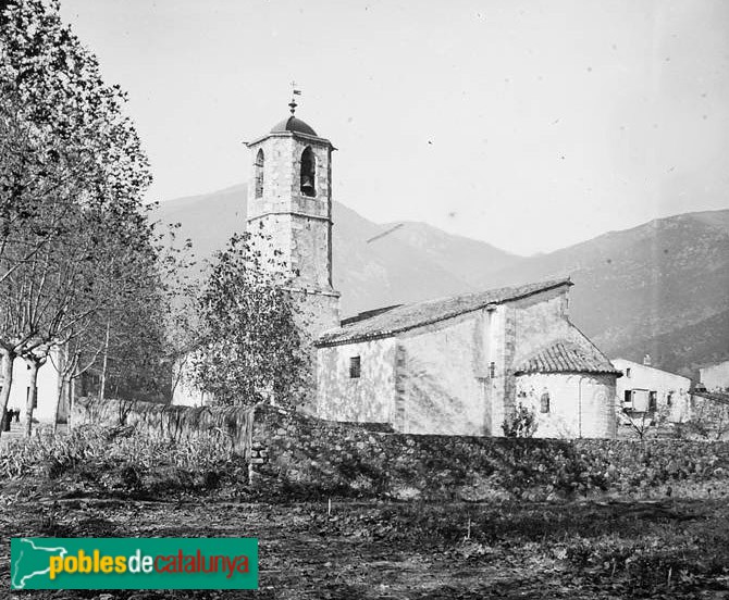 Gualba - Església de Sant Vicenç (Foto: Josep Salvany -Fons Salvany. Biblioteca de Catalunya-, 1915) Gualba - Església de Sant Vicenç