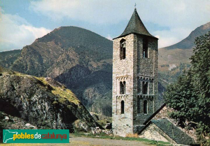 Boí - Església de Sant Joan de Boí. Postal antiga Boí - Església de Sant Joan de Boí. Postal antiga