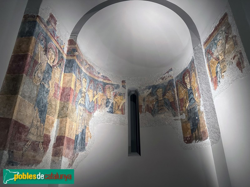 Taüll - Església de Sant Climent. Pintures de l'absis lateral (MNAC) (Foto: Albert Esteves, 2023) Taüll - Església de Sant Climent. Pintures de l'absis lateral (MNAC)