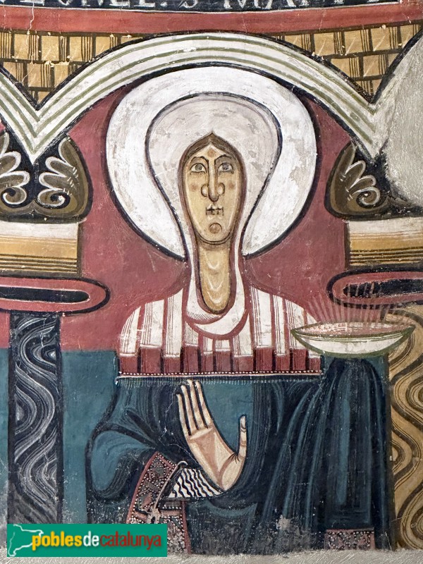 Taüll - Església de Sant Climent. Pintures de l'absis major (MNAC) (Foto: Albert Esteves, 2023) Taüll - Església de Sant Climent. Pintures de l'absis major (MNAC)