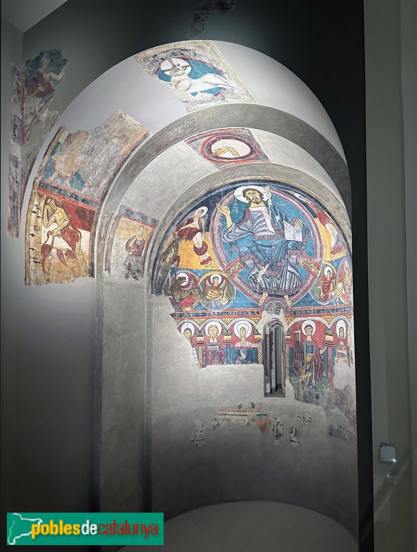 Taüll - Església de Sant Climent. Pintures de l'absis major (MNAC) (Foto: Albert Esteves, 2023) Taüll - Església de Sant Climent. Pintures de l'absis major (MNAC)