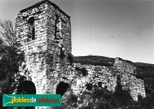 Santa Maria de Sarroqueta (Foto: <i>Josep À. Corbella - calaix.gencat.cat-</i>, 1982) Santa Maria de Sarroqueta