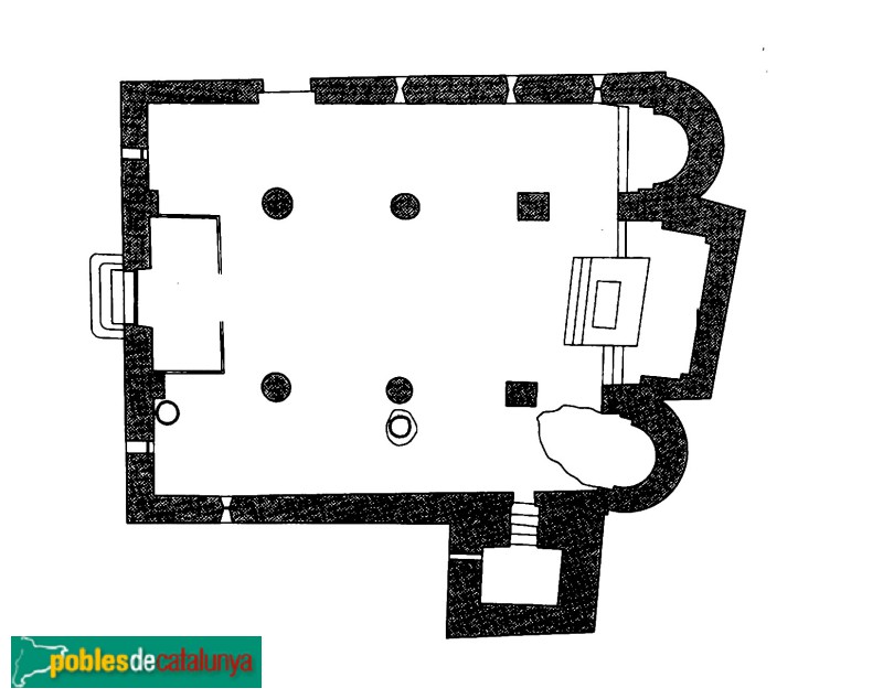 Boí - Església de Sant Joan de Boí. Planta Boí - Església de Sant Joan de Boí. Planta