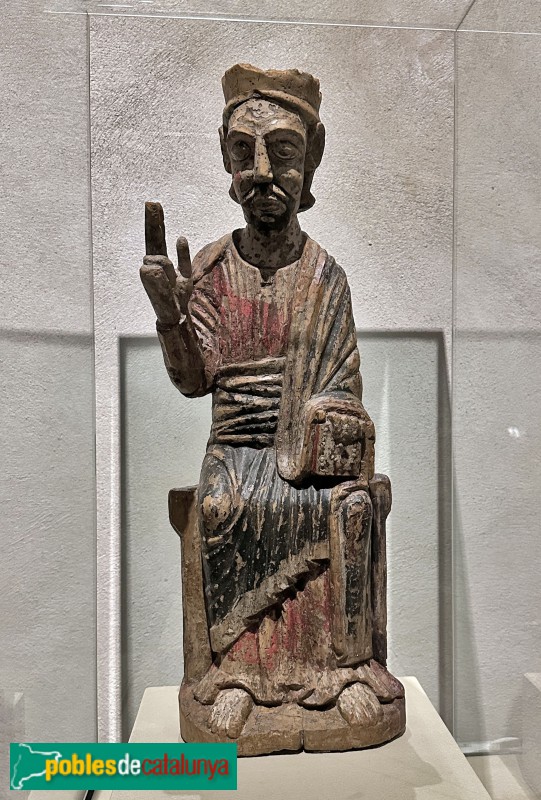 Taüll - Església de Sant Climent de Taüll. Imatge de Crist Salvador (Foto: Albert Esteves, 2023) Taüll - Església de Sant Climent de Taüll. Imatge de Crist Salvador