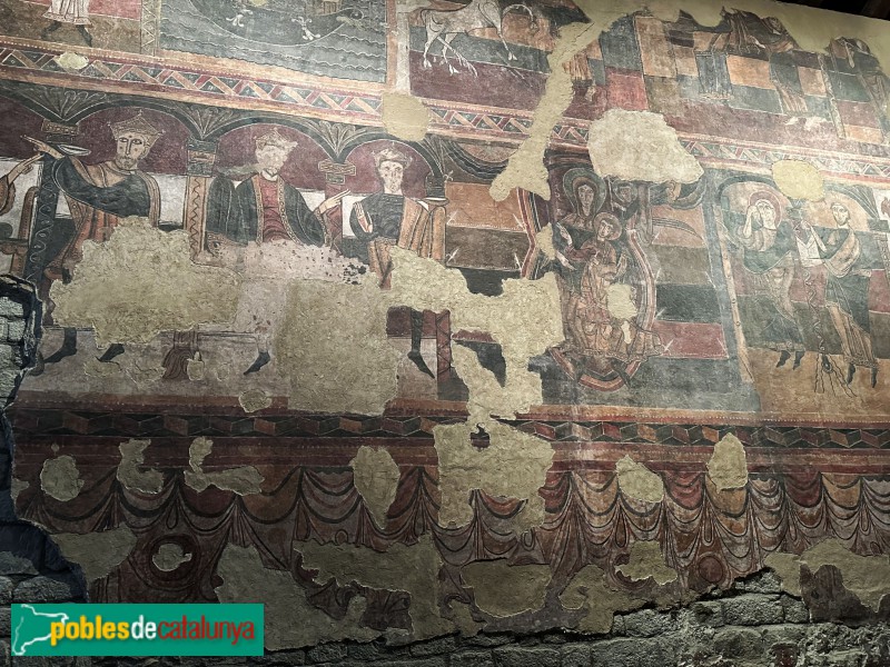Taüll - Església de Santa Maria. Pintures. Reproducció in situ (Foto: Albert Esteves, 2023) Taüll - Església de Santa Maria. Pintures. Reproducció in situ
