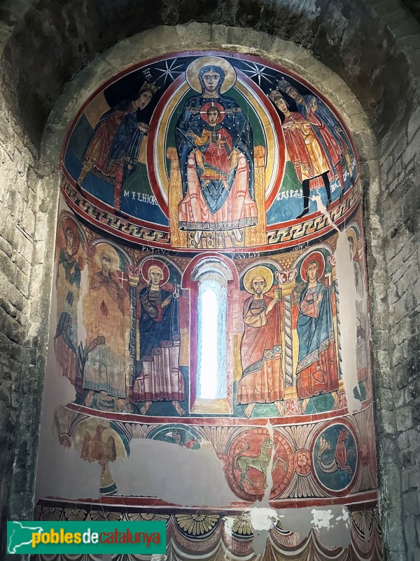 Taüll - Església de Santa Maria. Pintures. Reproducció in situ (Foto: Albert Esteves, 2023) Taüll - Església de Santa Maria. Pintures. Reproducció in situ