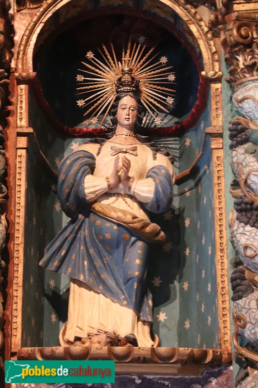 Taüll - Església de Santa Maria de Taüll. Retaule barroc (Foto: Albert Esteves, 2023) Taüll - Església de Santa Maria de Taüll. Retaule barroc