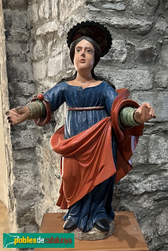 Erill la Vall - Església de Santa Eulàlia. Imatge de Santa Eulàlia, segle XVIII (Foto: Albert Esteves, 2023) Erill la Vall - Església de Santa Eulàlia. Imatge de Santa Eulàlia, segle XVIII