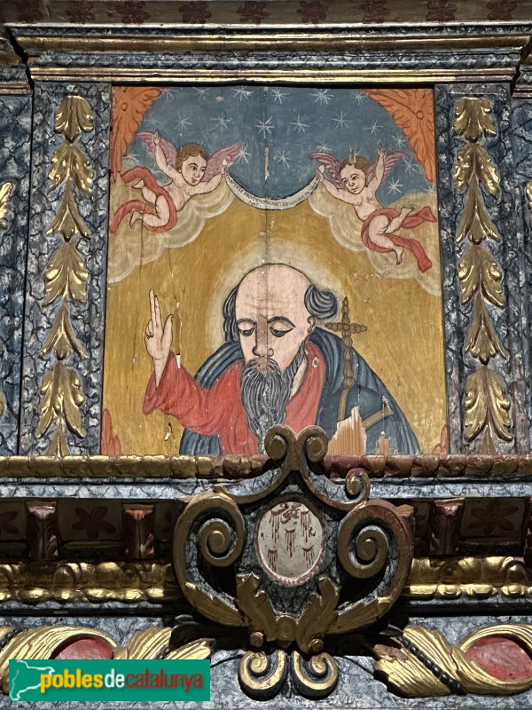 Durro - Església de la Nativitat de la Mare de Déu. Retaule del Sant Crist (1732) (Foto: Albert Esteves, 2023) Durro - Església de la Nativitat de la Mare de Déu. Retaule del Sant Crist (1732)