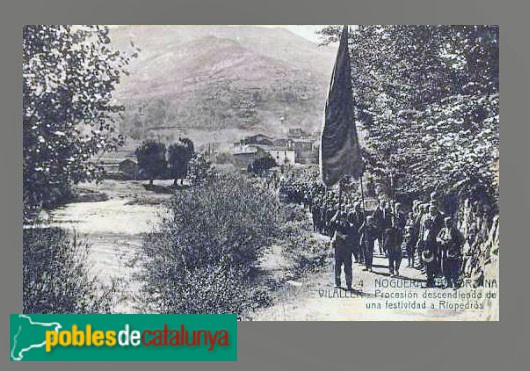 Vilaller - Processó a Riupedrós. Postal antiga Vilaller - Processó a Riupedrós. Postal antiga