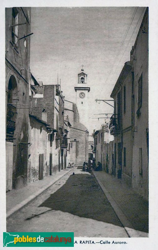 La Ràpita - Església de la Santíssima Trinitat. Postal antiga La Ràpita - Església de la Santíssima Trinitat. Postal antiga
