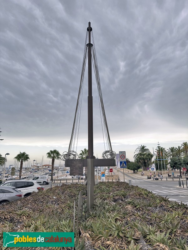 La Ràpita - Escultura <i>Vaixell</i> (Foto: Albert Esteves, 2023) La Ràpita - Escultura <i>Vaixell</i>
