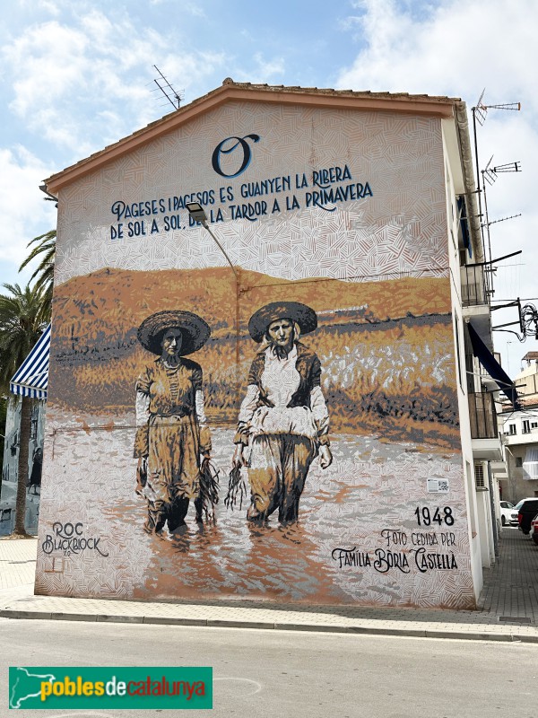 La Ràpita - Mural <i>Les Birbadores</i> (Foto: Albert Esteves, 2023) La Ràpita - Mural <i>Les Birbadores</i>