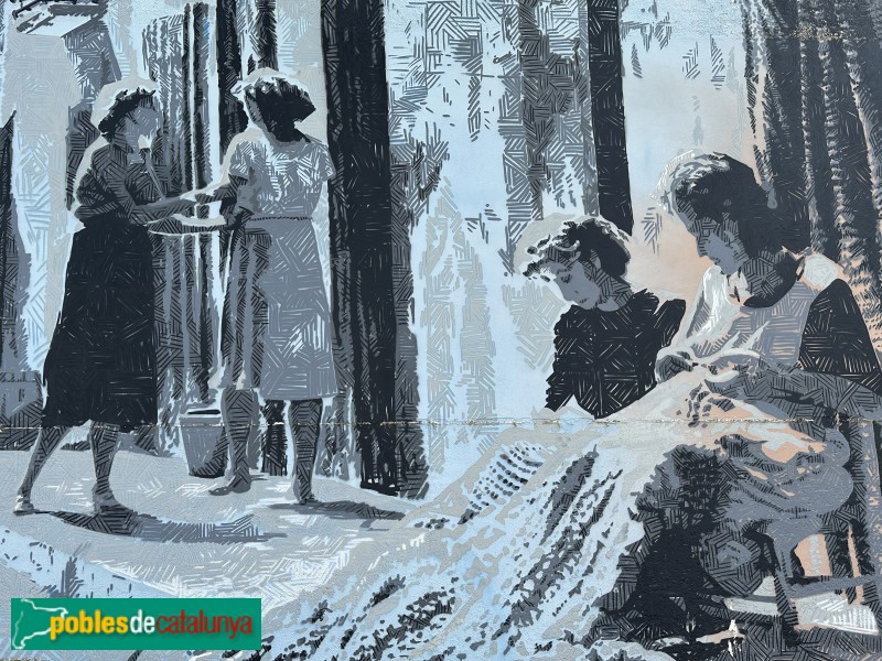 La Ràpita - Mural <i>Les Remendadores</i> (Foto: Albert Esteves, 2023) La Ràpita - Mural <i>Les Remendadores</i>