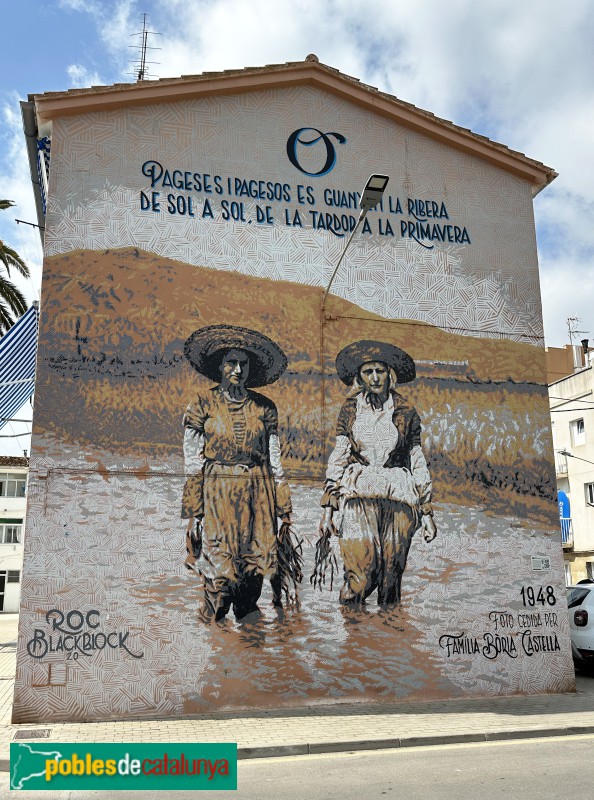 La Ràpita - Mural <i>Les Birbadores</i> (Foto: Albert Esteves, 2023) La Ràpita - Mural <i>Les Birbadores</i>