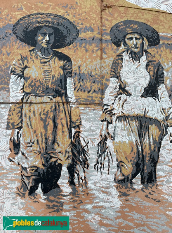 La Ràpita - Mural <i>Les Birbadores</i> (Foto: Albert Esteves, 2023) La Ràpita - Mural <i>Les Birbadores</i>