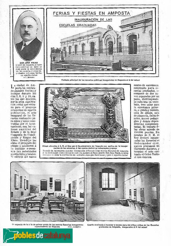 Amposta - Escoles Miquel Granell. <i>Revista Tarragona, 1912</i> Amposta - Escoles Miquel Granell. <i>Revista Tarragona, 1912</i>