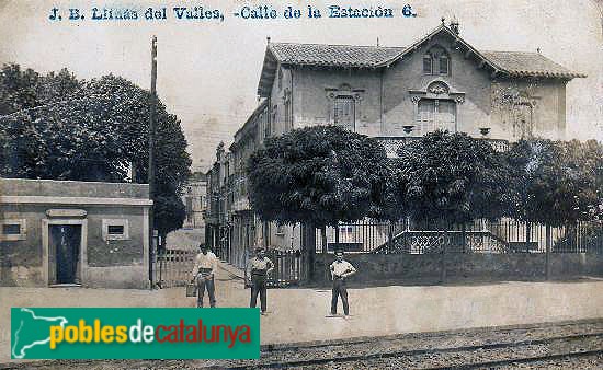 Llinars del Vallès - Carrer de l'Estació. Postal antiga Llinars del Vallès - Carrer de l'Estació. Postal antiga