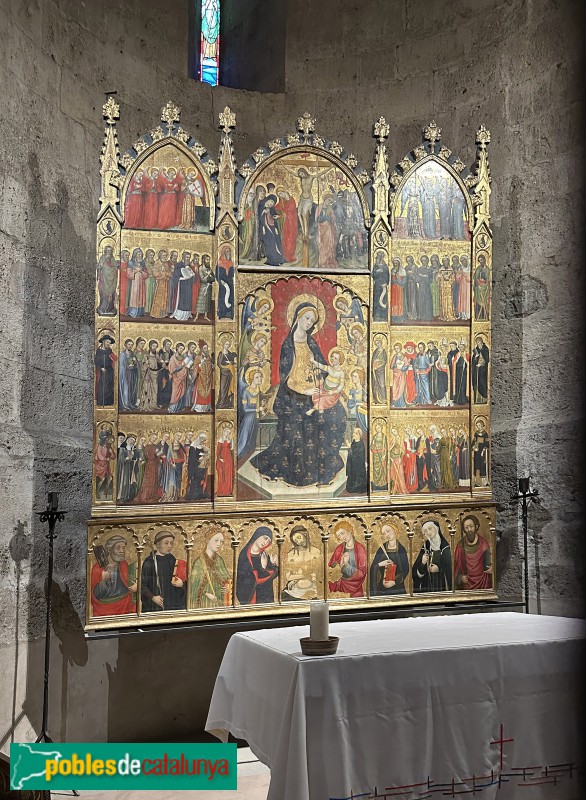 Sant Cugat del Vallès - Monestir. Retaule de Santa Maria de Tots el Sants (Foto: Albert Esteves, 2023) Sant Cugat del Vallès - Monestir. Retaule de Santa Maria de Tots el Sants