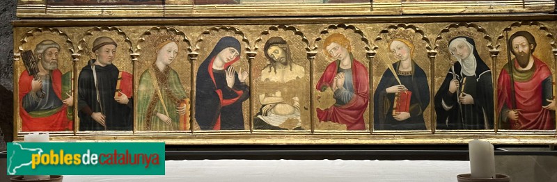 Sant Cugat del Vallès - Monestir. Retaule de Santa Maria de Tots el Sants (Foto: Albert Esteves, 2023) Sant Cugat del Vallès - Monestir. Retaule de Santa Maria de Tots el Sants