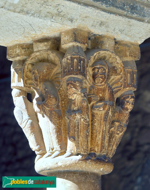 Monestir de Sant Cugat - Capitell del claustre (Foto: Albert Esteves, 2023) Monestir de Sant Cugat - Capitell del claustre