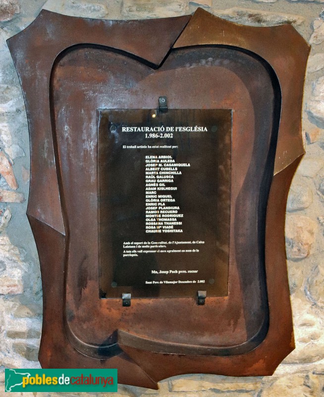 Església de Sant Pere de Vilamajor - Llista d'artistes (Foto: Albert Esteves, 2023) Església de Sant Pere de Vilamajor - Llista d'artistes