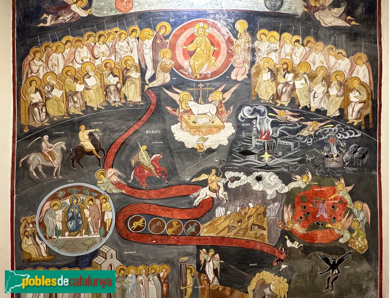Església de Sant Pere de Vilamajor - Mural Meditació sobre l'Apocalipsi (Kisléghi Nagy Ádám) (Foto: Albert Esteves, 2023) Església de Sant Pere de Vilamajor - Mural Meditació sobre l'Apocalipsi (Kisléghi Nagy Ádám)
