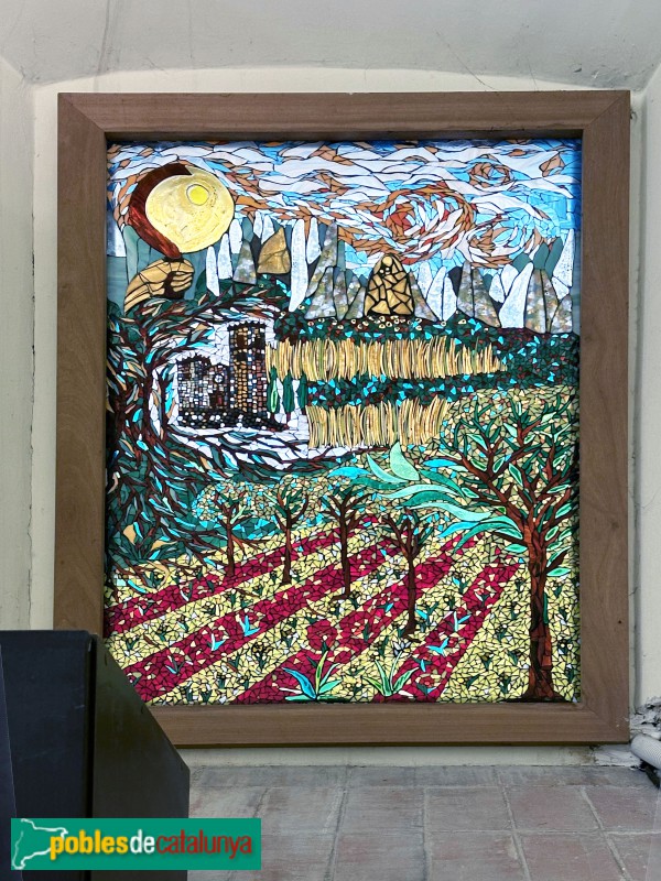 Església de Sant Pere de Vilamajor - Vitrall de la sagristia (Rossana Tlanesi) (Foto: Albert Esteves, 2023) Església de Sant Pere de Vilamajor - Vitrall de la sagristia (Rossana Tlanesi)