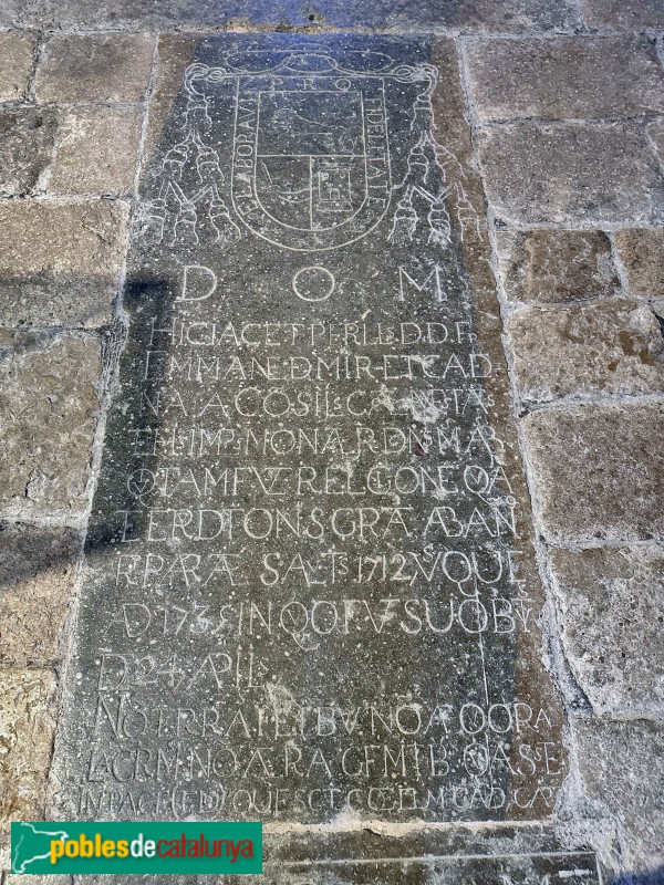 Girona - Sant Pere de Galligants. Làpida del segle XVIII