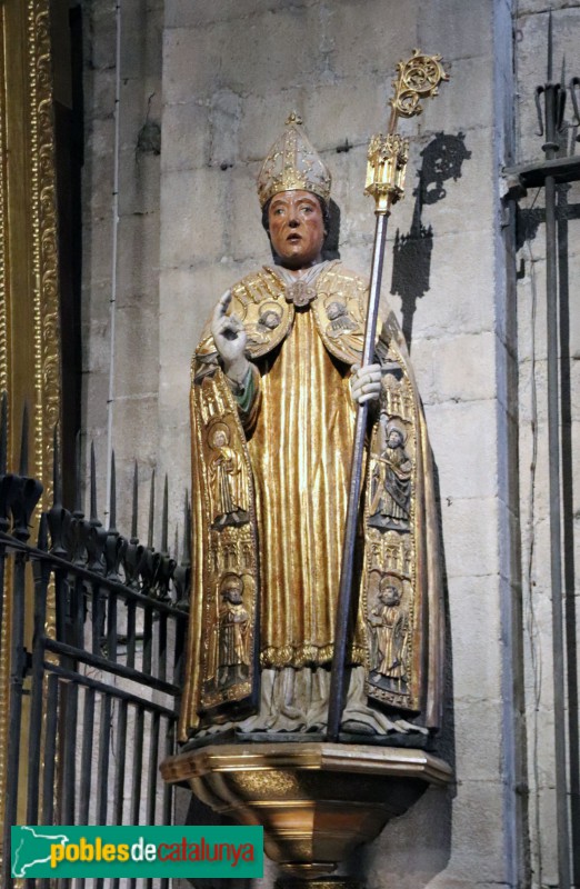 Girona - Església de Sant Feliu. Imatge de Sant Narcís (Foto: Albert Esteves, 2024) Girona - Església de Sant Feliu. Imatge de Sant Narcís