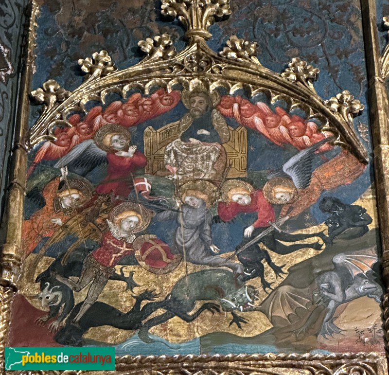 Museu d'Art de Girona - Retaule de Sant Miquel de Cruïlles. Caiguda dels àngels rebels (Foto: Albert Esteves, 2024) Museu d'Art de Girona - Retaule de Sant Miquel de Cruïlles. Caiguda dels àngels rebels